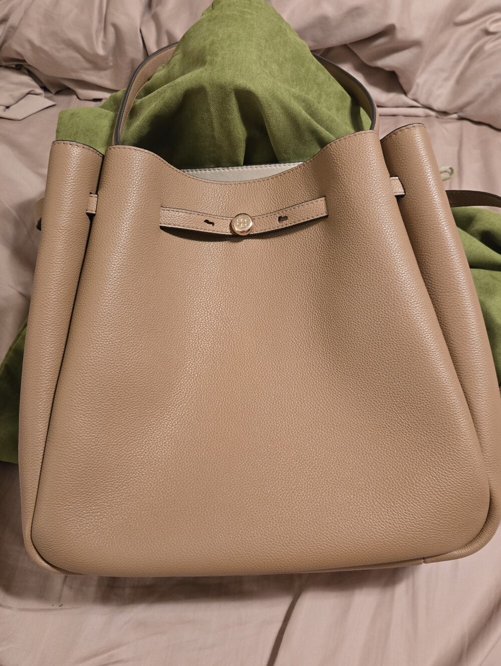 TORY BURCH Romy Large Bucket Bag - Tiramisu